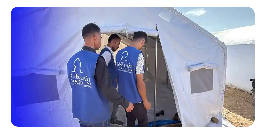 Alkhair Foundation Shelter Tents Withstand Severe Storm in Gaza